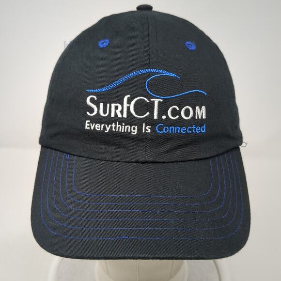 Surf Ct Everything Is Connected Slideback Baseball Cap Black One Size Adjustable - Picture 2 of 9